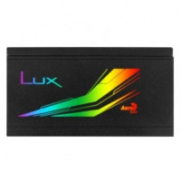 FUENTE ALIMENTACIÓN AEROCOOL LUX RGB 550M - 550W - VENTILADOR 12CM - EFICIENCIA BRONZE EU 80PLUS - 13 EFECTOS ILUMINACIÓN