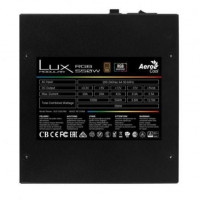 FUENTE ALIMENTACIÓN AEROCOOL LUX RGB 550M - 550W - VENTILADOR 12CM - EFICIENCIA BRONZE EU 80PLUS - 13 EFECTOS ILUMINACIÓN