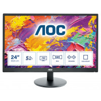 Monitor AOC M2470SWH 23.6 Full HD Multimedia Preto