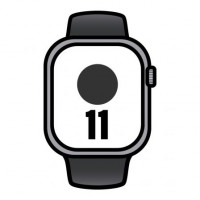 Apple Watch Series 11/ GPS/ 42mm/ Gris Espacial/ Correa Negro (S/M)