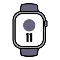 Apple Watch Series 11/ GPS/ 46mm/ Plata/ Correa Niebla Lila (M/L)
