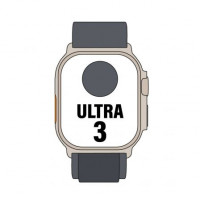 Apple Watch Ultra 3/ GPS/ Cellular/ 49mm/ Caja Titanio Negro/ Correa Loop Alpine Negra S