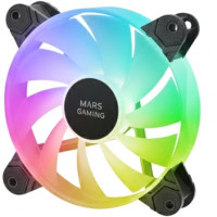 Pack 3 Ventiladores Mars Gaming MF-4A/ 12cm/ ARGB/ Negro