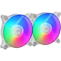 Ventiladores Mars Gaming MFDUOW 12cm FRGB Blancos