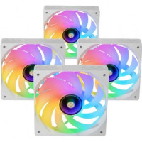 Pack 4 Ventiladores Mars Gaming MF-SI4KIT/ 12cm + HUB + Mando a Distancia/ ARGB/ Blancos