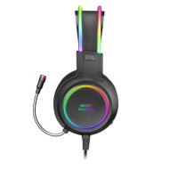 Auriculares Gaming con Micrófono Mars Gaming MHRGB Jack 3.5 Pretos