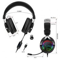Auriculares Gaming con Micrófono Spirit of Gamer XPERT H600/ Jack 3.5/ USB 2.0/ Gris Oscuro