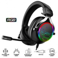Auriculares Gaming con Micrófono Spirit of Gamer XPERT H600/ Jack 3.5/ USB 2.0/ Gris Oscuro
