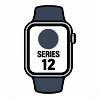 Apple Watch Series 12/ GPS/ Cellular/ 46mm/ Gris Espacial/ Correa Deportiva Azul Marino (M/L)