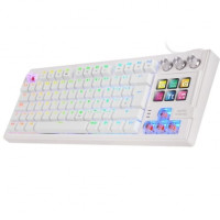 Teclado Gaming Mecánico Mars Gaming MK-MASTER/ Switch Rojo/ Blanco/ Incluye SmartDeck