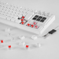 Teclado Gaming Mecánico Mars Gaming MK-MASTER/ Switch Rojo/ Blanco/ Incluye SmartDeck