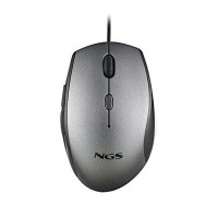 NGS WIRED ERGO SILENT MOUSE + USB TYPE C ADAP GRAY