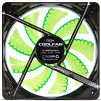 VENTILADOR 120X120 NOX COOLFAN 120 LED VERDE