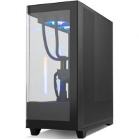 NOX Semitorre HUMMER ETHER Cristal Curvo Negro