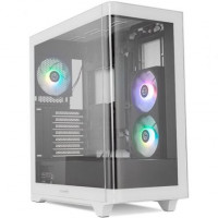 NOX Semitorre HUMMER ETHER Cristal Curvo Negro&Bla
