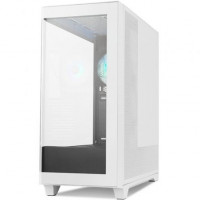 NOX Semitorre HUMMER ETHER Cristal Curvo Negro&Bla