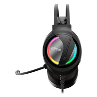 AURICULARESMICRO KROM KAPPA GAMING RGB AURICULARESMICRO KROM KAPPA GAMING RGB 50MM RGB LED microfone FLEXIBLE USB JACK 3.5MM NXKROMKAPPA