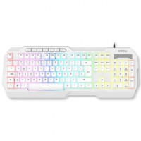 Pack Gaming Krom Kenta/ Teclado RGB + Ratón + Alfombrilla + Auriculares/ Blanco