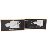 Pack Gaming Krom Kenta/ Teclado RGB + Ratón + Alfombrilla + Auriculares/ Blanco