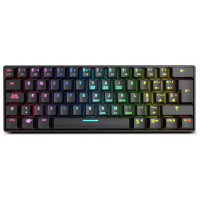 TECLADO MECANICO WIRELESS KROM KLUSTER RGB TKL OUTEMU Vermelho