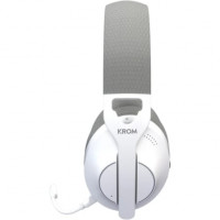 Auriculares Gaming Inalámbricos con Micrófono Krom Phase/ Bluetooth/ Jack 3.5/ USB 2.0/ Blancos