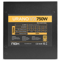 NOX 750W Urano VX 80 Plus Bronze Não-Modular