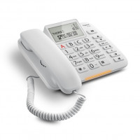 TELEFONO FIJO GIGASET DL380 BLANCO PANTALLA LCD MARCACION RAPIDA BOTONES GRANDES