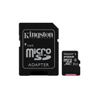 Placa MICROSD XC 256GB + ADAPTADOR KINGSTON CANVAS SELECT PLUS CLASE 10 100MBS