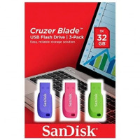 PENDRIVE 32GB SANDISK CRUZER BLADE PACK 3 UD