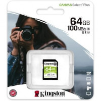 Placa SD XC KINGSTON CANVAS SELECT PLUS 64GB CLASE 10 100MBS