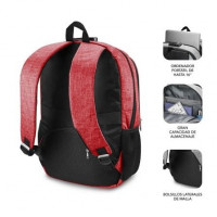 Mochila Subblim Urban Lock para Portátil  até 16 Puerto USB Antirrobo Vermelho