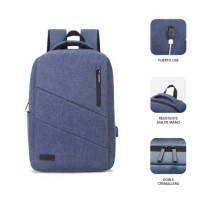 Mochila Subblim City Backpack para Portátil  até 15.6 Puerto USB Azul