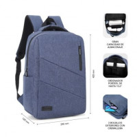 Mochila Subblim City Backpack para Portátil  até 15.6 Puerto USB Azul