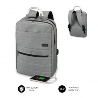Mochila Subblim Elite Airpadding Backpack para Portátil  até 15.6 Puerto USB Cinza 