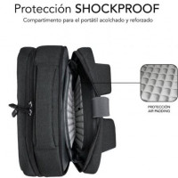 Mochila Subblim Traveller Airpadding Backpack para Portátil  até 15.6 Puerto USB Cinza 