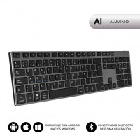 Teclado Inalámbrico por Bluetooth Subblim 3ADE301 Advance Extended Cinza 