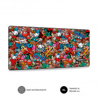 Alfombrilla Subblim 01PUW02 Graffiti XL 900 x 400 x 3 mm