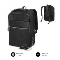 Mochila Subblim Business V2 AP Backpack para Portátil  até 15.6 Puerto USB Preto
