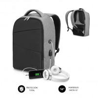 Mochila Subblim Secure V2 AP para Portátil  até 15.6 Puerto USB Antirrobo Cinza 