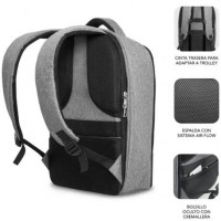 Mochila Subblim Secure V2 AP para Portátil  até 15.6 Puerto USB Antirrobo Cinza 