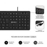 Teclado y Ratón Subblim Combo Business CSSK01 Negro