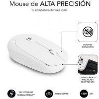 Teclado y Ratón Subblim Combo Business Slim Silencioso Inalámbrico/ Blanco