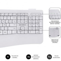 Teclado y Ratón Inalámbrico Subblim Combo Dual Office Prowave/ Blanco