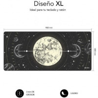 Alfombrilla Subblim SUBMP-01PUW04 Lunar Mouse Pad XL 900 x 400 x 3 mm
