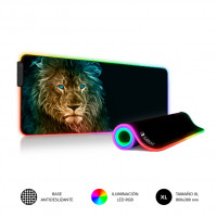 Alfombrilla Subblim SUBMP-02RGB10 LED RGB Lion XL 800 x 300 x 4 mm
