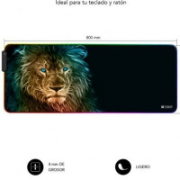 Alfombrilla Subblim SUBMP-02RGB10 LED RGB Lion XL 800 x 300 x 4 mm