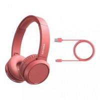 Auriculares Inalámbricos Philips TAH4205 con Micrófono Bluetooth Rojos