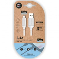 Cable USB 2.0 Tech One Tech TEC2005 USB Macho - Lightning Macho 1m Blanco