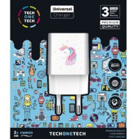 CARGADOR DOBLE TECH ONE TECH UNICORNIO DREAM 2.4A ALTO RENDIMIENTO TEC2501 CARGADOR DOBLE TECH ONE TECH UNICORNIO DREAM 2.4A ALTO RENDIMIENTO TEC2501