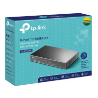 SWITCH TP-LINK TL-SF1008P - 8 PUERTOS 10100 (4 PUERTOS POE) - COMPATIBLE 802.3 AF - PROTECCIÓN SOBRECARGAS - NO REQUIERE CONFIGURACIÓN
